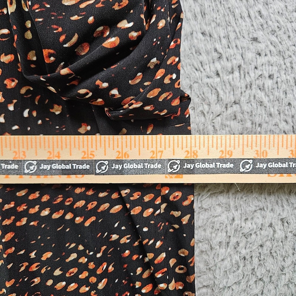 NWT Investments Women 3X Shirt Top Split Neck Pullover Geometric Brown‎ Black - Picture 8 of 11